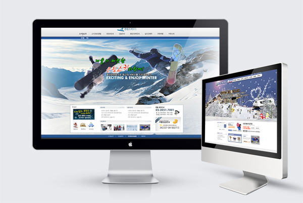 스키렌탈 홈페이지 디자인